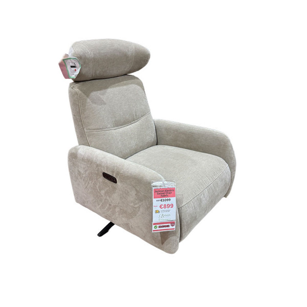 Jackson Electric Swivel Chair Fabric Beige