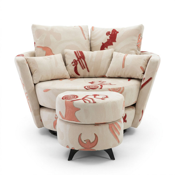 Fama Mynest Armchair & Footstool