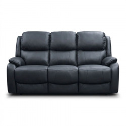 PARKER HALF LEATHER 3 SEATER FIXED