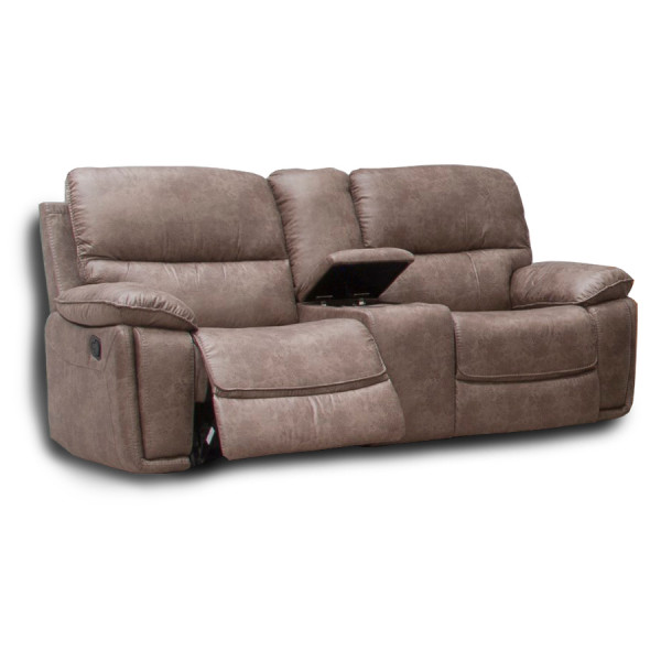 Ormonde 2 Seater Recliner W/Drinks Console Sandstone